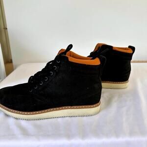 DC Men's Mason Black Suede Ankle High-Top Sneakes - Size 9